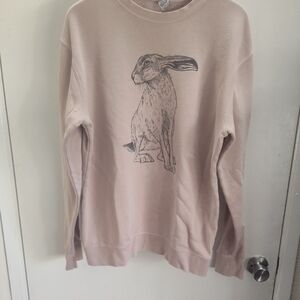 Independent Trading Beige Sweatshirt with Rabbit Design